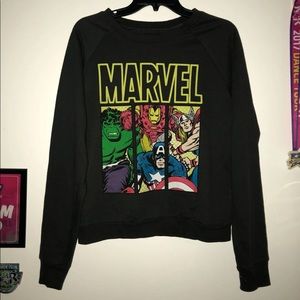 Dark Grey Small Marvel Long Sleeve